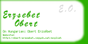 erzsebet obert business card
