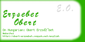 erzsebet obert business card